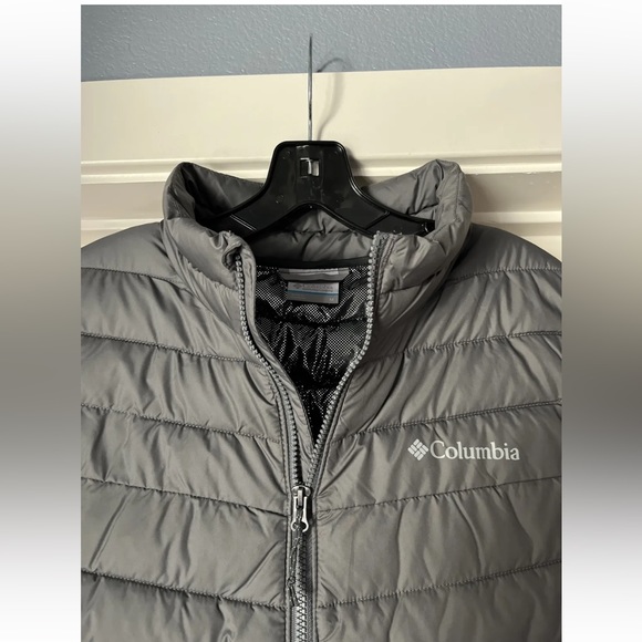 Columbia Slope Edge Insulated Vest Mens Medium Gray Puffer Omni-Heat New Tags - Picture 3 of 12